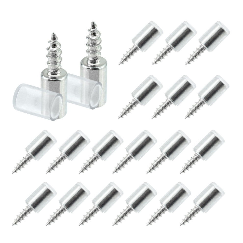 20Pcs Steel Shelf Support Brackets With Nonslip Sleeve For Cabinets, Glass Shelves, Wardrobes 9164114220035