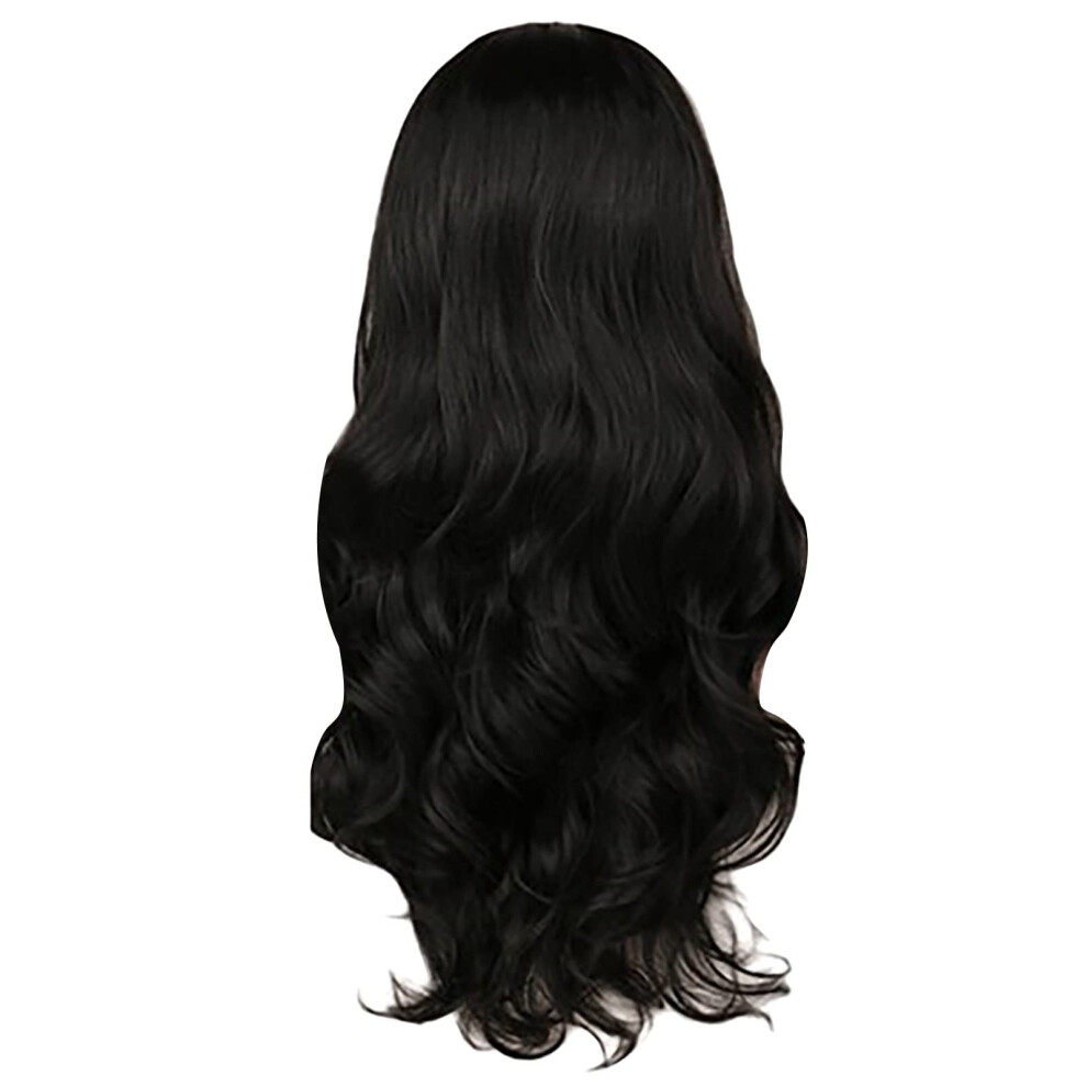 Unisex Black Hd Lace Front Wig For Women Pre Plucked Glueless 180 Density Natural Hairline 5X5 Closure