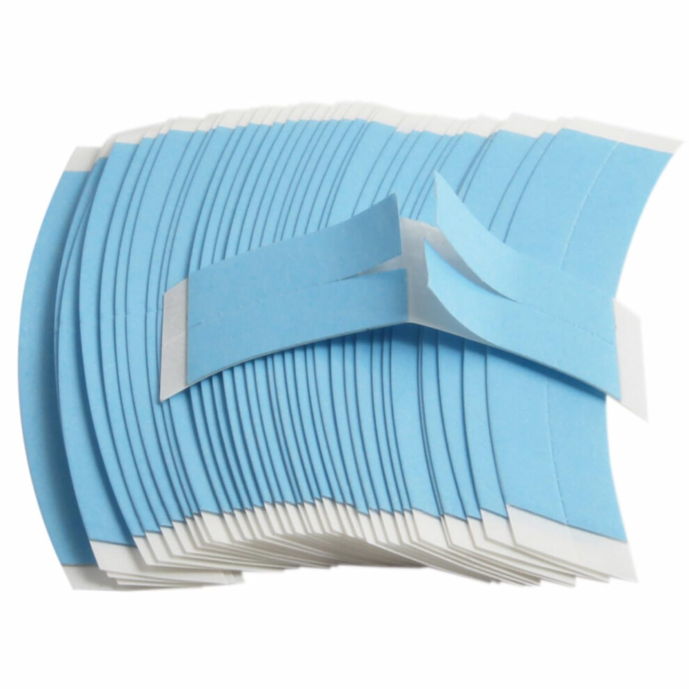 Unisex Blue 36 Pcs Waterproof Double Sided Wig Tape, Strong Lace Front Adhesive Strips For Wigs And Hairpieces