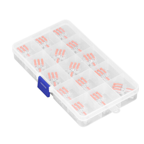 15 piezas DF-13 bloque terminal transparente 0,2-4 mm² 2