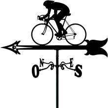 Rustproof Metal Weather Vane Garden Stake Outdoor Wind Direction Indicator Decorative