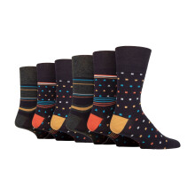 (06-Nov, SOMRM09) Gentle Grip - Gentle Grip - 6er Pack herren Bambus Socken Ohne Gummi | Socken Bunt Muster