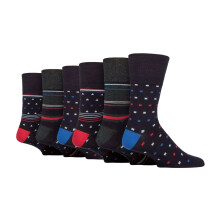 (06-Nov, SOMRM10) Gentle Grip - Gentle Grip - 6er Pack herren Bambus Socken Ohne Gummi | Socken Bunt Muster