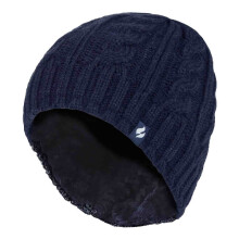 (One Size, Marine) Heat Holders - Heat Holders - Muster Strickmützen Damen | Thermo Beanie Wintermütze Warm Fleece
