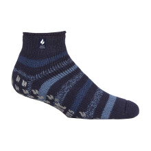 (06-Nov, Blauer Streifen) Heat Holders - Heat Holders Herren Warm Knöchelsocken | Anti Rutsch Thermosocken Kurz mit ABS