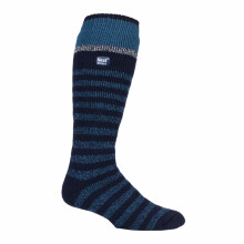 (06-Nov, Marineblauer Streifen) Heat Holders - Heat Holders Herren Thermo Skisocken | Bunt Dicke Gestreifte Socken Innenfleece