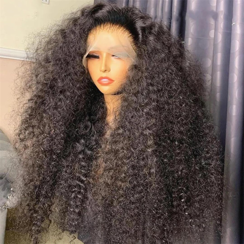 Unisex 13X6 Deep Wave Lace Front Wig 250 Density Brazilian Human Hair Glueless Preplucked For Women