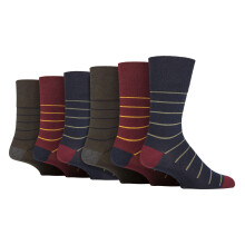 (06-Nov, SOMRJ640) Gentle Grip - 6er Pack Herren Socken Comfort Ohne Gummi Bund | Gentle Grip Socken Baumwolle