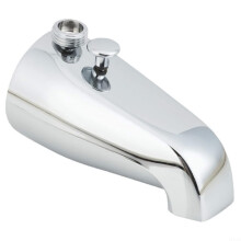 Zinc Alloy Bathtub Spout with Diverter, Wall Mount, Dual Threaded Inlets, Front Lift Bar Switch