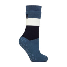 (04-Aug, Denim-Blockstreifen) IOMI - IOMI Heat Holders - Herren Damen Extra Warm Thermosocken Abs für Raynaud Syndrom