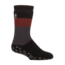 (06-Nov, Schwarzer Blockstreifen) IOMI - IOMI Heat Holders - Herren Damen Extra Warm Thermosocken Abs für Raynaud Syndrom