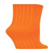 (04-Jul, Orange) Sock Snob - Sock Snob - 6er Pack Damen Dünn Socken Baumwolle Bunt | Elegante Socken Damen