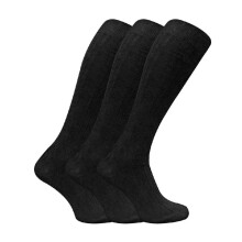 (06-Nov, Schwarz) Sock Snob - Sock Snob - 3er Pack 100 Baumwolle Socken Herren | Lang Kniehohe Socken Gerippte