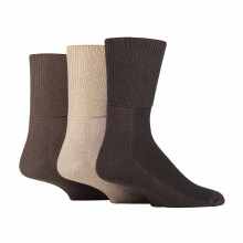 (6-8 A, Kaffeebohne) IOMI - IOMI - 3er Pack Herren und Damen Bambus Socken Ohne Gummi | Diabetikersocken