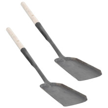 Fireplace Shovel and Coal Scoop Set with Ergonomic Wooden Handle, RustResistant Iron for Home Garden