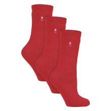 (4-8 UK, Rot) Heat Holders - Heat Holders - 3 Paar Original dicke Winter-Thermosocken für Damen