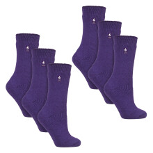 (4-8 UK, Lila) Heat Holders - Heat Holders - 6 Paar Original dicke Winter-Thermosocken für Damen