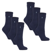 (4-8 UK, Indigo) Heat Holders - Heat Holders - 6 Paar Original dicke Winter-Thermosocken für Damen