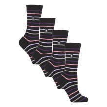 (4-8 UK, Schwarz (Riga)) Heat Holders - Heat Holders - 4 Paar Damen UltraLite leichte Thermosocken