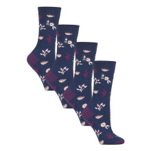 (4-8 UK, Indigo (Sidari)) Heat Holders - Heat Holders - 4 Paar Damen UltraLite leichte Thermosocken