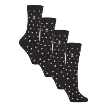 (4-8 UK, Schwarz/Lila (Nikosia)) Heat Holders - Heat Holders - 4 Paar Damen UltraLite leichte Thermosocken