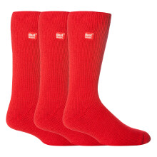 (12-14 UK, Rot) Heat Holders - Heat Holders - 3 Paar original dicke Winter-Thermosocken für Herren