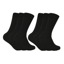 (6-11 UK, WB Schwarz) - Sock Snob - 6er-Pack dicke warme Wandersocken für Herren aus Wollmischung