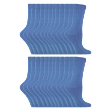 (37-40, Jeansblau) Sock Snob - Sock Snob - 24 Paar einfarbige Damensocken mit hohem Baumwollanteil