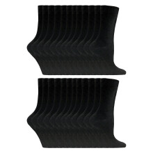 (4-7 UK, Schwarz) Sock Snob - Sock Snob - 24 Paar einfarbige Damensocken mit hohem Baumwollanteil