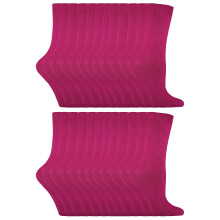 (37-40, Tiefes Fuchsia) Sock Snob - Sock Snob - 24 Paar einfarbige Damensocken mit hohem Baumwollanteil