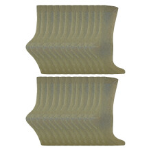 (4-7 UK, Khaki) Sock Snob - Sock Snob - 24 Paar einfarbige Damensocken mit hohem Baumwollanteil