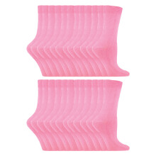 (4-7 UK, Rose) Sock Snob - Sock Snob - 24 Paar einfarbige Damensocken mit hohem Baumwollanteil