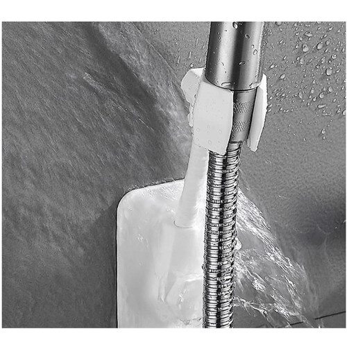 Adjustable Shower Head Holder 2PCS Universal Bathroom Wall Bracket with Strong Adhesive and Easy Installation 2