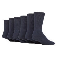 (06-Nov, Marine) SOCKSHOP TORE - SOCKSHOP TORE - 6er Pack Herren Baumwoll Sportsocken Crew Stil