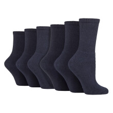 (04-Aug, Marine) SOCKSHOP TORE - SOCKSHOP TORE - 6er Pack Damen Crew Sportsocken aus Baumwolle