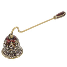Vintage Rhinestone Candle Snuffer Extinguisher with Long Handle for Safe Wick Extinguishing