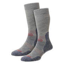(6-11, Grey/Blue Marl) HJ Hall - Mens Trekking Wool Socks Cushioned Walking with Arch Support