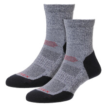 (6-11, Blue Marl/Navy) HJ Hall - Mens Hiking Coolmax Ankle Socks Moisture Wicking with Arch Support