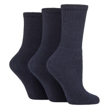 (04-Aug, Marine) SOCKSHOP TORE - SOCKSHOP TORE - 3er Pack Damen Crew Sportsocken aus Baumwolle