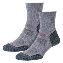 (6-11, Blue Marl/Turquoise) HJ Hall - Mens Hiking Coolmax Ankle Socks Moisture Wicking with Arch Support