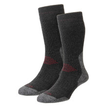(6-11, Slate/Grey) HJ Hall - Mens Hiking Walking Wool Socks Fully Cushioned Heavyweight with Arch Support