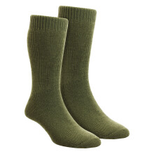 (6-11, Olive) HJ Hall - Mens Wool Hiking Socks Fully Cushioned Warm for Walking & Trekking