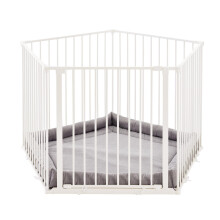 (5 x 72cm, White) Safetots Premium Multi Panel Play Den with Mat