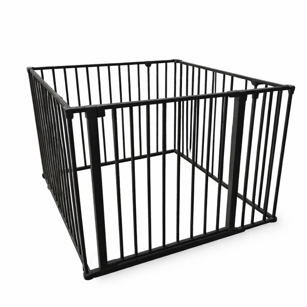 Safetots (92Cm X 92Cm, ) Premium Multi Panel Play Den With Mat Black