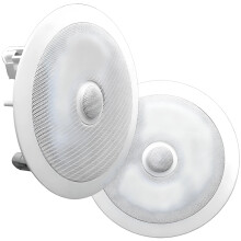 Pyle 20cm Ceiling Wall Mount Speakers, Pair of 2-Way Midbass Woofer Speaker Directable 1? Titanium Dome Tweeter Flush Design w/ 55Hz-22kHz Frequency