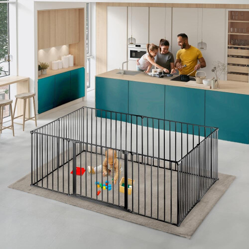Safetots (105cm x 144cm, Black) Safetots Premium Multi Panel Play Den 1
