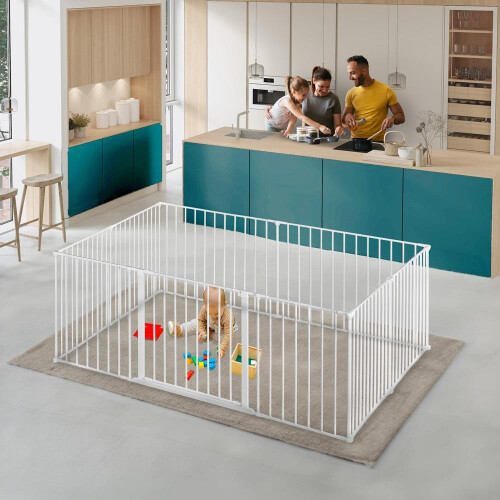 Safetots (72cm x105cm, White) Safetots Premium Multi Panel Play Den 1