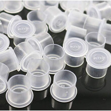Tattoo Ink Caps,300 Stück Große 17mm x 14mm Plastik Einweg Mikropigment Tinte Halter