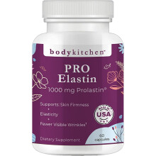 Body Kitchen Pro-Elastin, 1000 mg Elastin Supplement, Help Reduce Signs of Aging, Improved Skin Health, Firmness & Elasticity, Fewer Wrinkles, Veggie