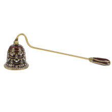 Vintage Rhinestone Candle Snuffer Long Handle Tool for Safe Flame Extinguishing and Home Decor